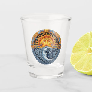 Vaso De Chupito Luna y sol mexicanos