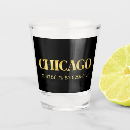 Vaso De Chupito Lux Gold Chicago Latitude y longitud