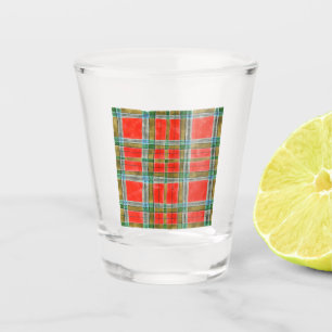 Vaso De Chupito MAC BAIN TARTAN Vidrio de disparo