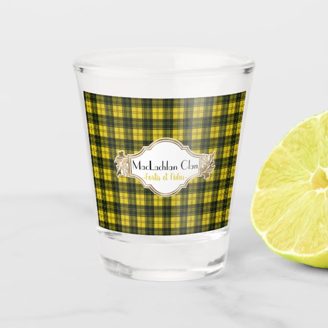Vaso De Chupito MacLachlan Original Clan Tartán escocés (Anverso)
