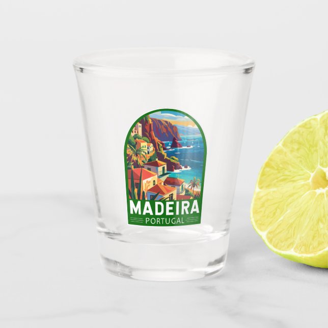 Vaso De Chupito Madeira Portugal Viaje de arte (Anverso)