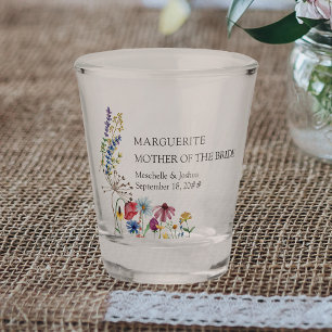 Vaso De Chupito Madre de la novia Boda floral de la flor silvestre