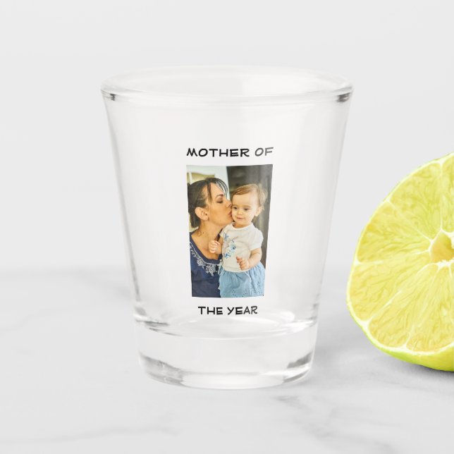 Vaso De Chupito Madre Del Año Personalizado Personalizada Foto Mam (Anverso)
