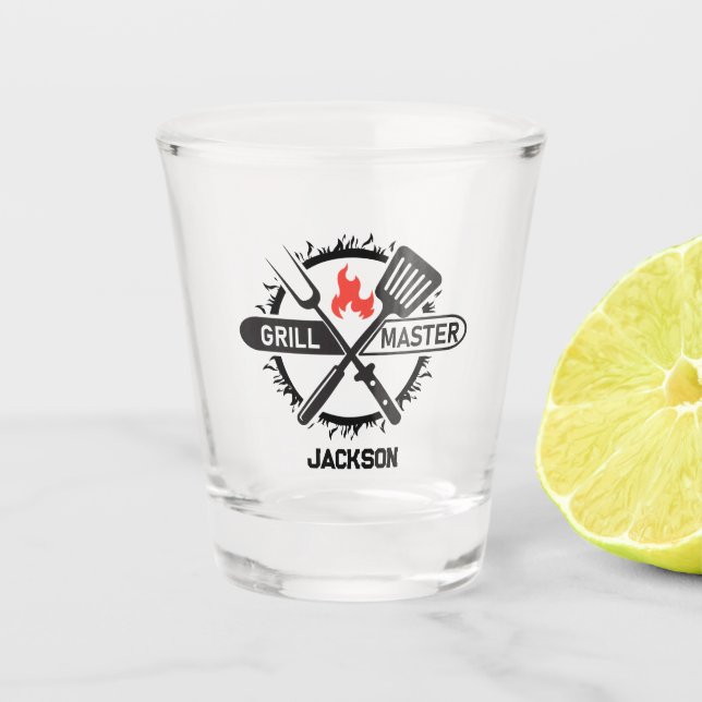 Vaso De Chupito Maestro de la parrilla (Anverso)