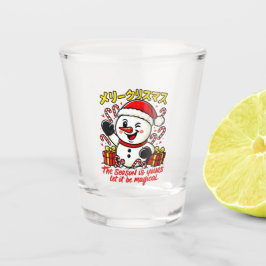 Vaso De Chupito Magical Merry Christmas Snowman Festive candy cane