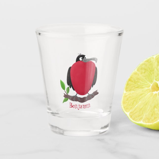 Vaso De Chupito Magnífico personalizado de pájaro fragata (Anverso)