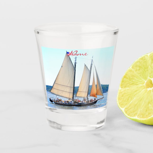 Vaso De Chupito Maine Windjammer Sailing Thunder_Cove (Anverso)