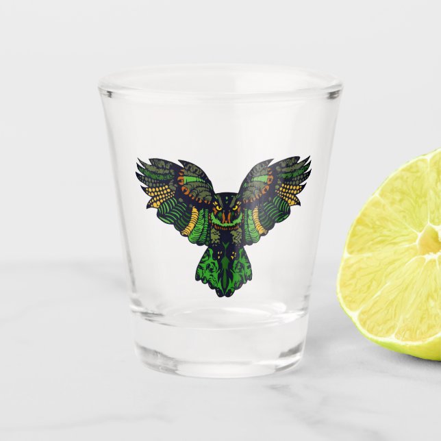 Vaso De Chupito Majestic Emerald Owl (Anverso)