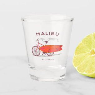 Vaso De Chupito Malibu California Vintage Beach Surfing Surf