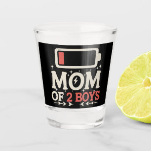 Vaso De Chupito Mamá de 2 niños baja batería divertido día de la m