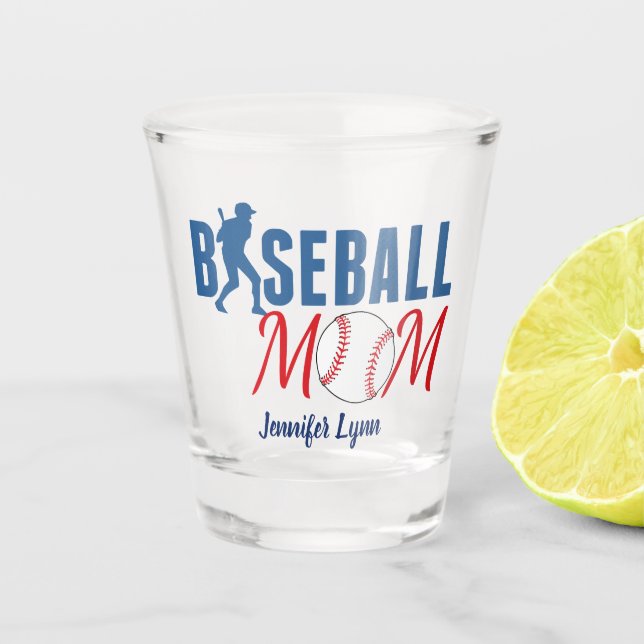 Vaso De Chupito Mamá de béisbol adorable (Anverso)