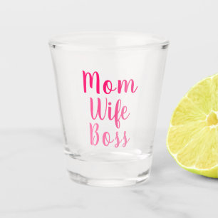 Vaso De Chupito Mamá esposa jefe gradiente personalizado rosa lind