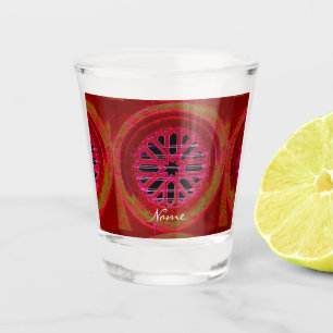 Vaso De Chupito Mandala Thunder_Cove de ventana medieval roja