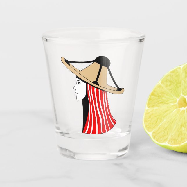 Vaso De Chupito Mandil w Chachiya: Símbolos de Identidad Jebala (Anverso)