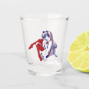 Vaso De Chupito Manga Americano Neko Gatita Kawaii Anime