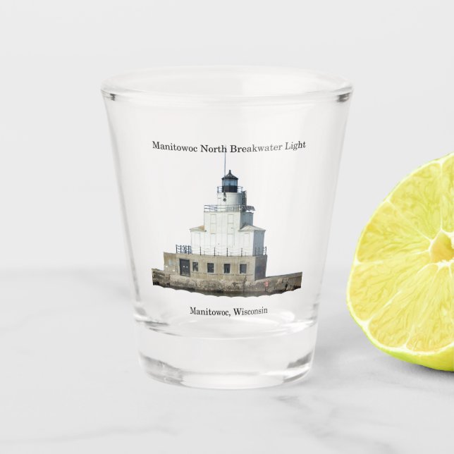 Vaso De Chupito Manitowoc North Breakwater Light shot (Anverso)