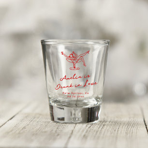 Vaso De Chupito Mano caprichosa de la bachillerato roja