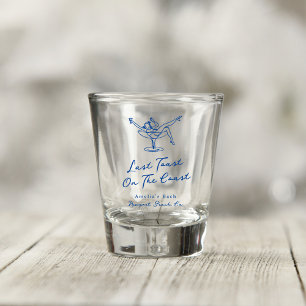 Vaso De Chupito Mano caprichoso dibujó la última tostada azul en l