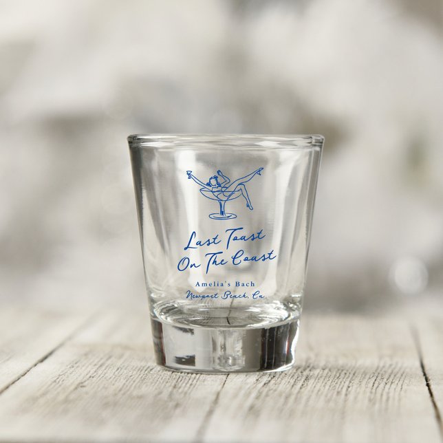 Vaso De Chupito Mano caprichoso dibujó la última tostada azul en l (Subido por el creador)