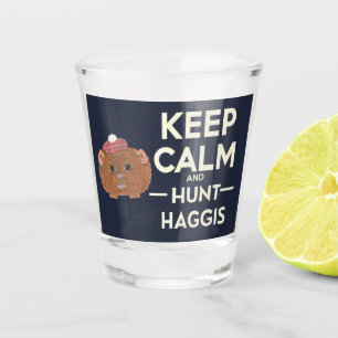 Vaso De Chupito Mantener la calma y cazar el haggis escocés
