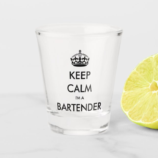 Vaso De Chupito MANTENGA CALMA SOY UN BARTENDER (Speakeasy, Bar, P (Anverso)