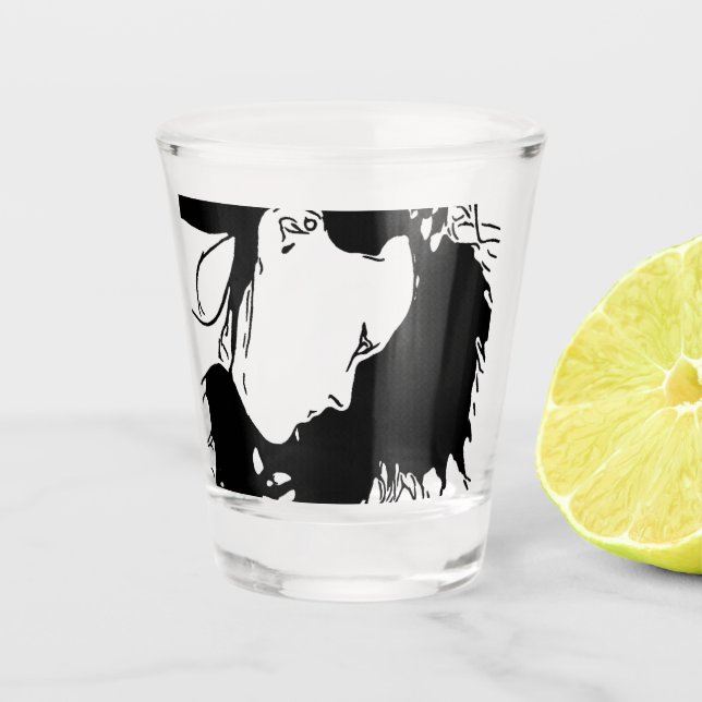 Vaso De Chupito Mantenga el pelo hacia atrás (Anverso)