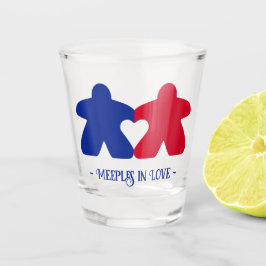 Vaso De Chupito Manzanas de amor, azúcares azules y rojos