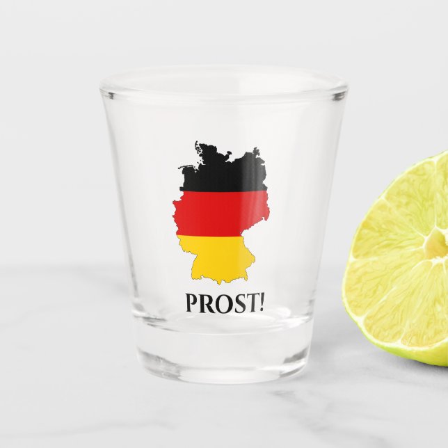 Vaso De Chupito Mapa alemán de bandera de Alemania protesta a los  (Anverso)