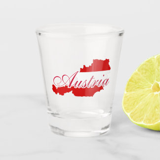 Vaso De Chupito Mapa de bandera de Austria