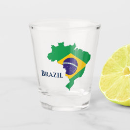 Vaso De Chupito Mapa de bandera de Brasil