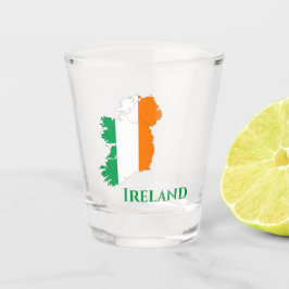 Vaso De Chupito Mapa de bandera irlandesa