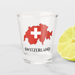 Vaso De Chupito Mapa de bandera suiza de Suiza