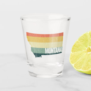 Vaso De Chupito Mapa de estado perturbado por la puesta de sol ret