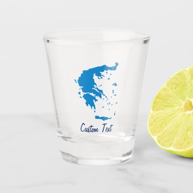 Vaso De Chupito Mapa de Grecia (Anverso)