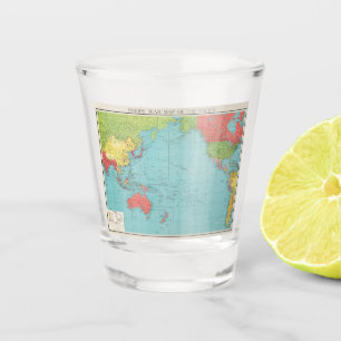 Vaso De Chupito Mapa de Guerra de Philips del Pacífico, 1945