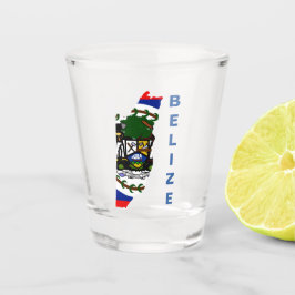 Vaso De Chupito Mapa de la bandera de Belice