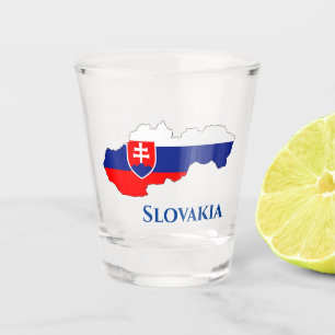 Vaso De Chupito Mapa de la bandera de Eslovaquia