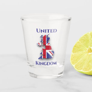 Vaso De Chupito Mapa de la bandera de Reino Unido