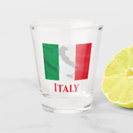 Vaso De Chupito Mapa de la bandera italiana de Italia
