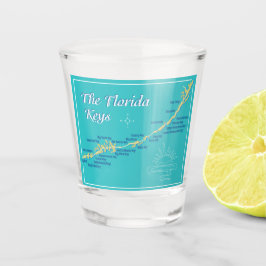 Vaso De Chupito Mapa de las teclas de Florida