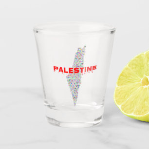 Vaso De Chupito Mapa de Palestina ف س ط ن Palestina Libre Amor