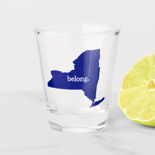 Vaso De Chupito Mapa del estado de Belong en Nueva York