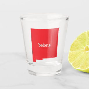 Vaso De Chupito Mapa del estado de Belong en Nuevo México