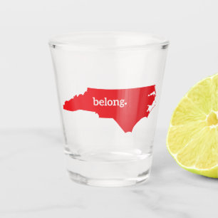 Vaso De Chupito Mapa del estado de Carolina del Norte