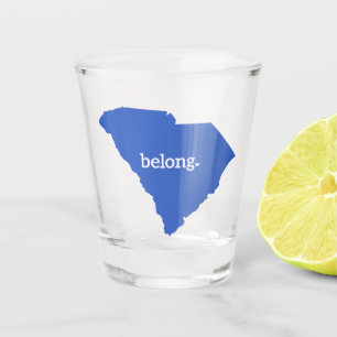 Vaso De Chupito Mapa del estado de Carolina del Sur