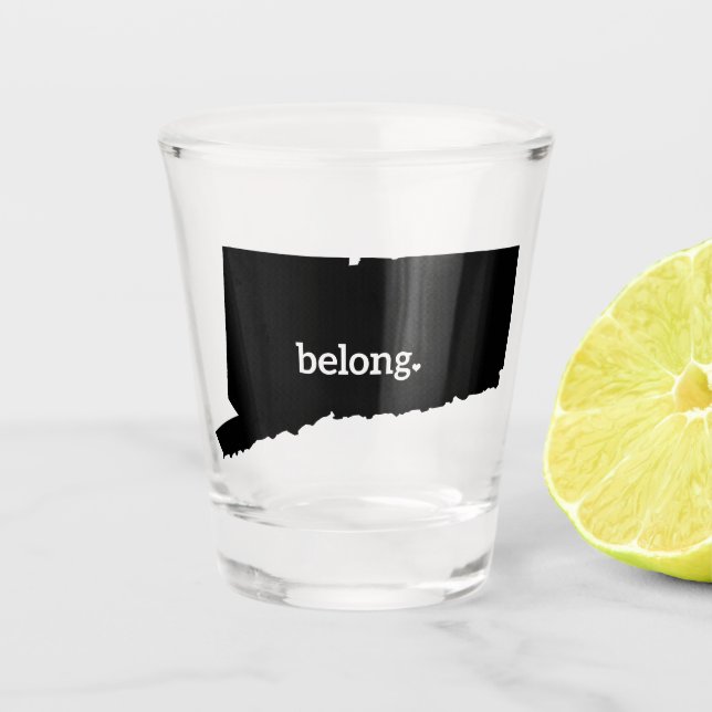 Vaso De Chupito Mapa del estado de Connecticut Pertenece (Anverso)