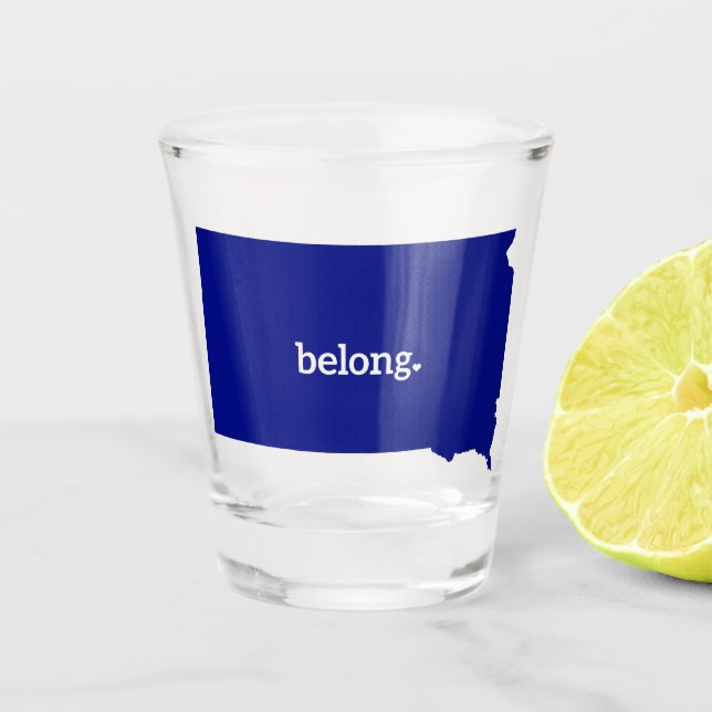 Vaso De Chupito Mapa del estado de Dakota del Sur (Anverso)