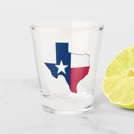 Vaso De Chupito Mapa del estado de Lonestar de Texas con un divert