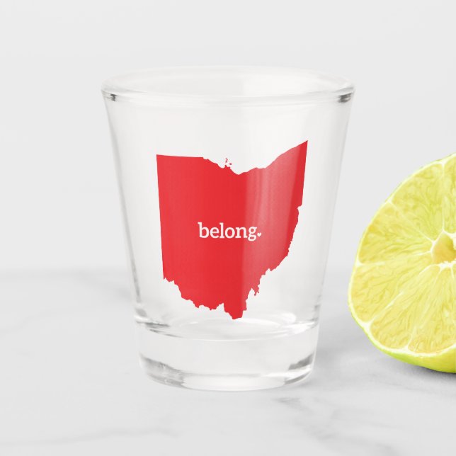 Vaso De Chupito Mapa del estado de Ohio Belong (Anverso)