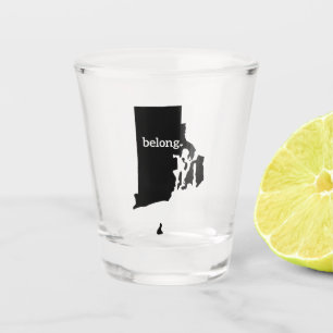 Vaso De Chupito Mapa del estado de Rhode Island Belong